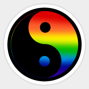 Rainbow Yin-Yang Sticker